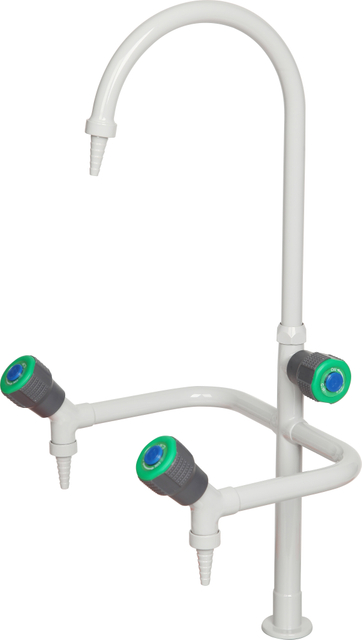 صنبور المختبر Gooseneck Deck Mount PVC خلاط معمل الحنفية